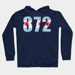 872 Chicago Flag Vintage Distressed Fade Hoodie